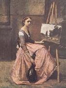 Jean Baptiste Camille  Corot L'atelier (mk11) oil